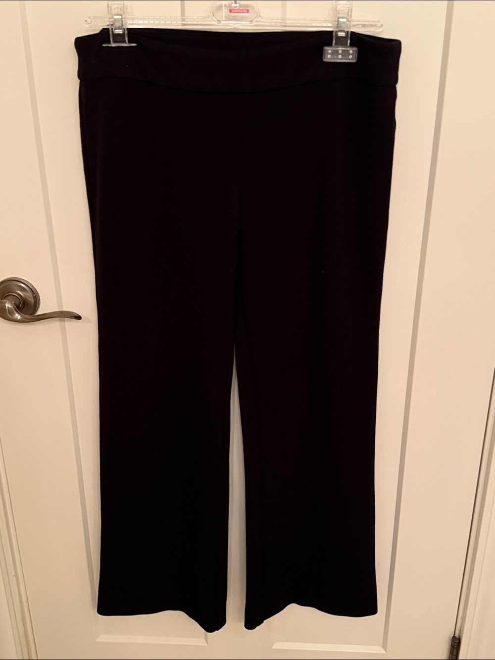Femme Black Wide-Leg Pull-On Cropped Pants, size 10